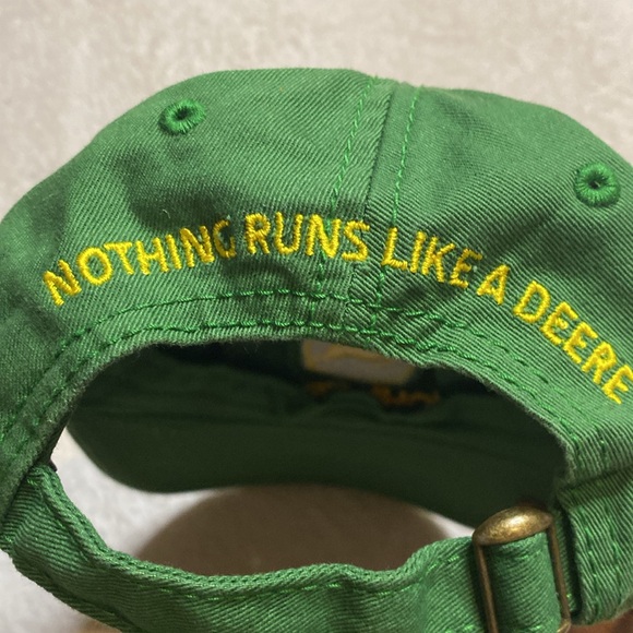 John Deere green cotton adjustable embroidered logo baseball hat - Picture 5 of 6